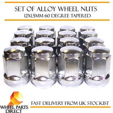 Alloy Wheel Nuts (16) 12x1.5 Bolts Tapered for Ford Escort [Mk5] 90-96