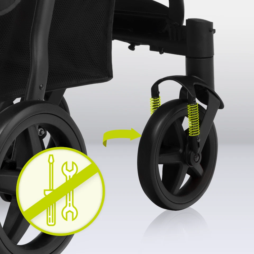 LIONELO® Kinderwagen Buggy bis 22 kg mit Liegefunktion zusammenklappbar Fußdecke - Bild 3 von 4