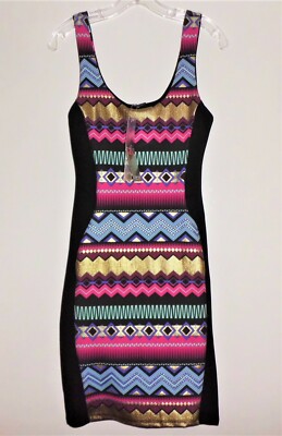 NEW Lipsy London Stretch Body-Con Dress Aztec Block NWT $71 sz 8 US or 12  UK | eBay