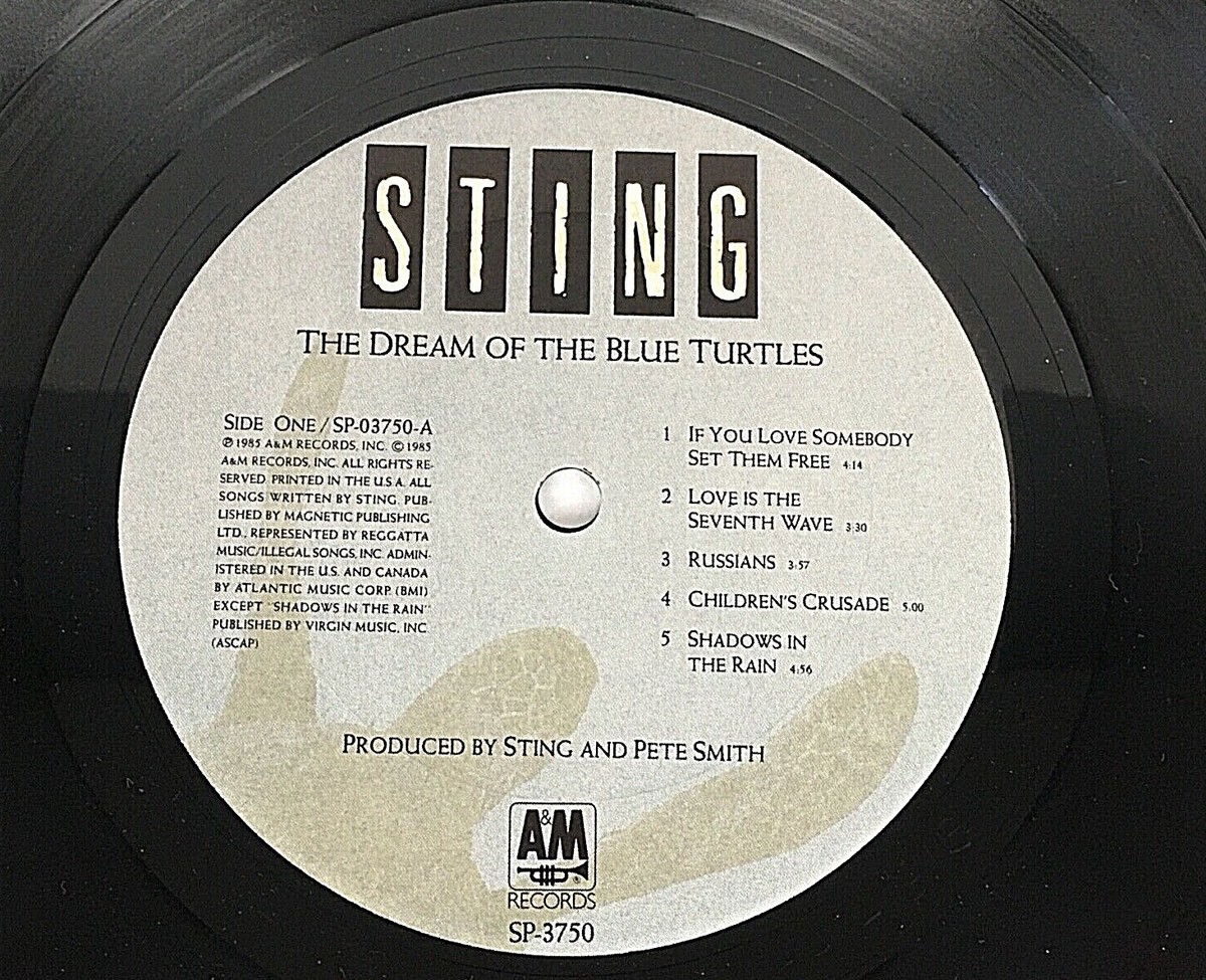 Sting The Dream of the Blue Turtles 12” Vinyl Record Album