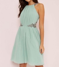 Little Mistress Sage Jewel Prom Dress Size 12
