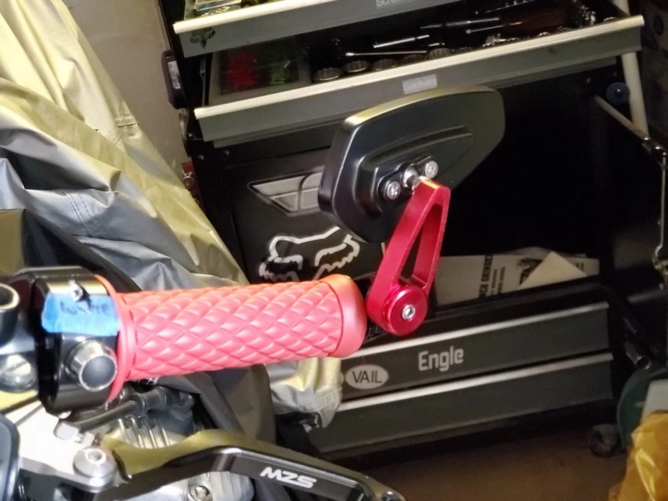 Espejos retrovisores de extremo de barra de motocicleta de 7/8" negros para Yamaha Vmax 1200 VMX1200 1700 600 500 Foto 4 de 4