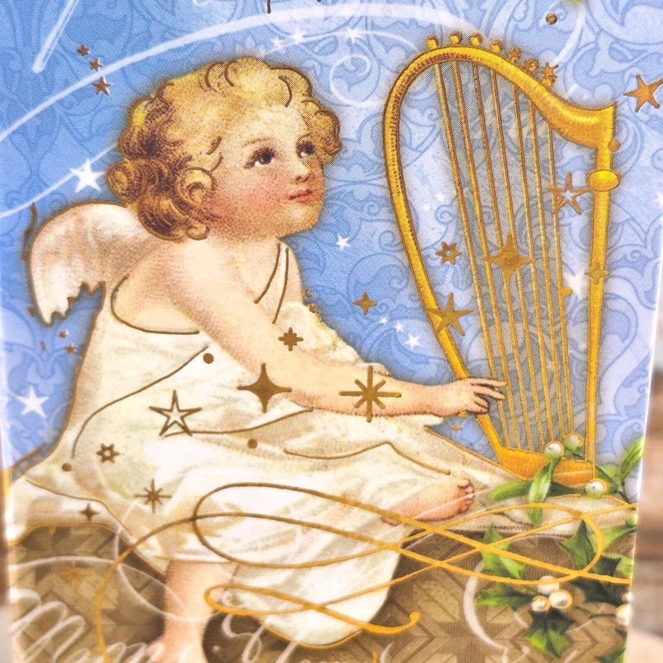 VTG Christmas Wind Up Musical Box Almond Luxury Soap Plays Herald Angels Sing - Image 3 of 4