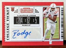 2019 Contenders DP DaMarkus Lodge College Ticket Rookie Auto Ole Miss Rebels 