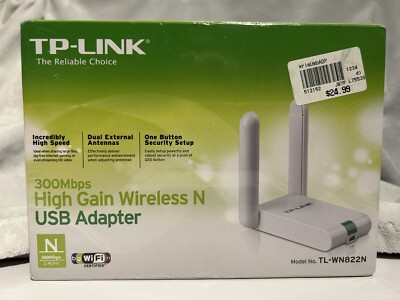 TP-LINK (TL-WN822N) 300 Mbps High Gain Wireless USB Adapter (NEW FACTORY SEALED)