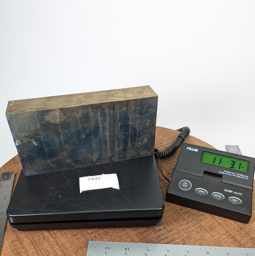 Lotto 941 Piastra Bronzo 1-5/16 ""X4""x7-1/2"" ±11# Vintage Machinista Metallo Lotto!935 - Foto 2 di 11