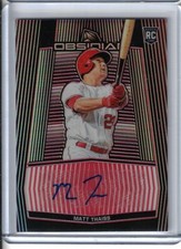 2020 Panini Chronicles Matt Thaiss OBSIDIAN RED AUTO ROOKIE #5/15 signed Angels