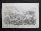 1884 Civil War Print - Battle of Big Bethel, Virginia, June 10, 1861, Sites ID'd