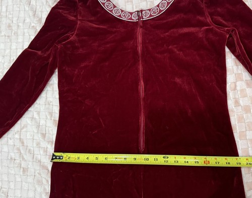 Vtg 70s R&K Velvet Hostess Maxi Dress Rennaissance Women's S M Medieval RenFaire - Picture 11 of 16