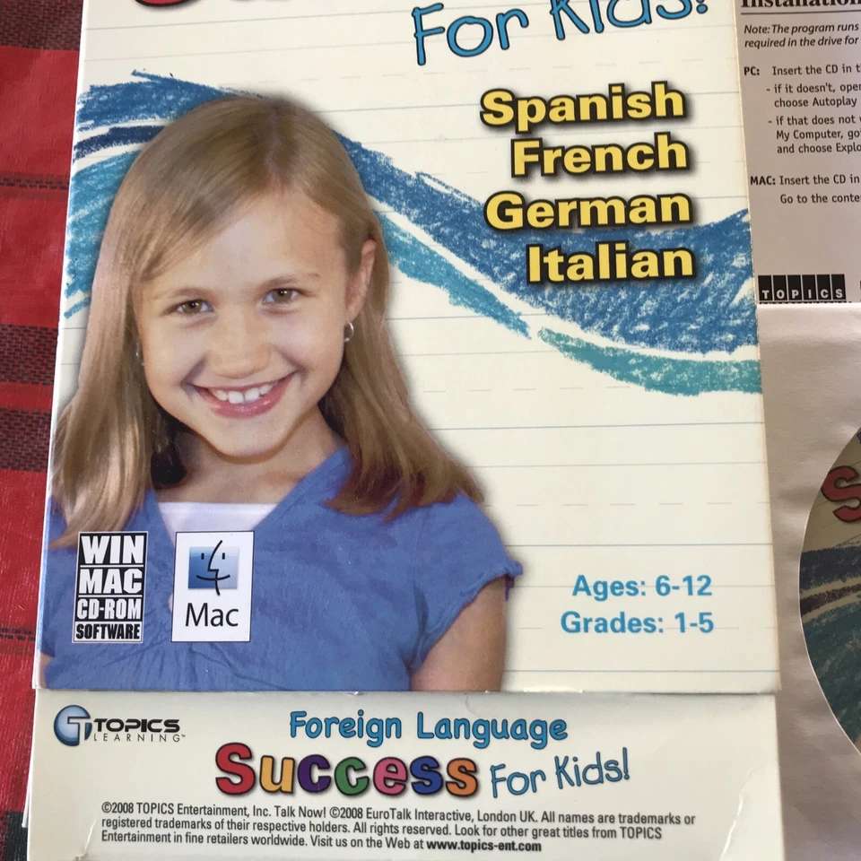 Foreign Language Success Kids 6-12 CD ROM 2008Win/Mac Spanish French German Ital - Image 2 of 4