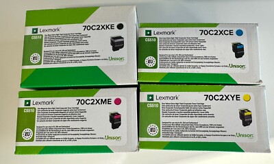 4x original lexmark 70C2XKE 702XKE 70C2XME 70C2XCE 70C2XYE lexmark CS510 702xke