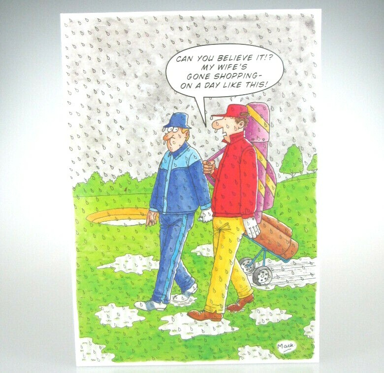 '....on a day like this!' - Funny Happy Birthday GOLF GOLFING GOLFER Card