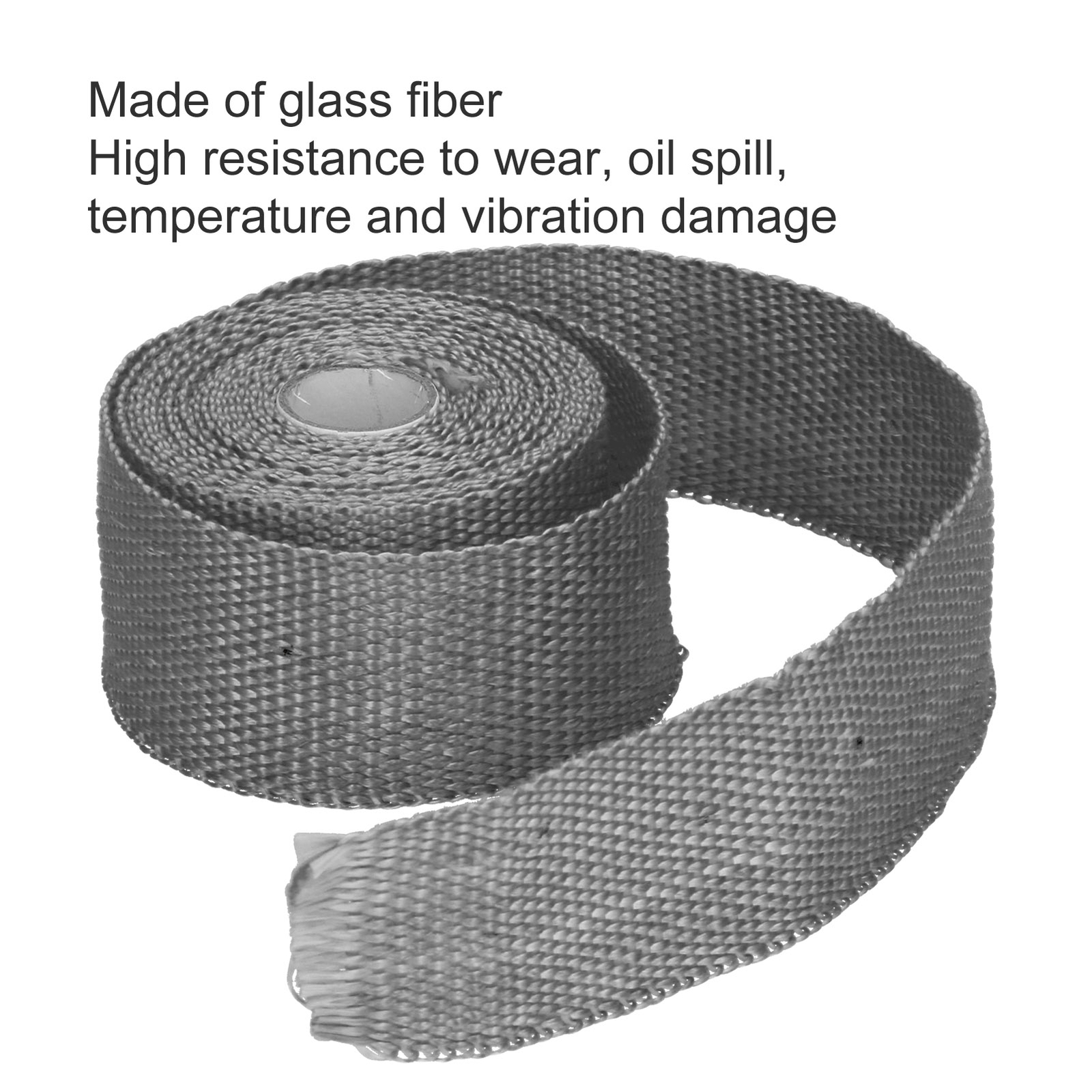 5m Exhaust Heat Wrap Insulation Tape Glass Fiber With Alloy Steel Tie