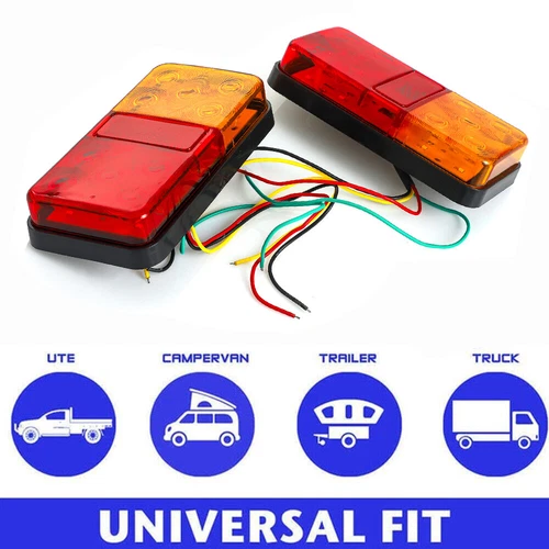 Led Trailer Submersible Tail Lights Plug Number Plate Light Core Wire Boat Kit - Picture 11 of 14
