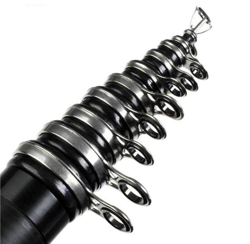 Cañas de pescar en roca 3,6 m-6,3 m cañas de pescar telescópicas caña giratoria pesca de carbono Foto 4 de 4