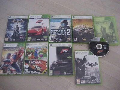 lot de 10 jeux xbox 360 disques aves grosses rayures reference A - Photo 1/4