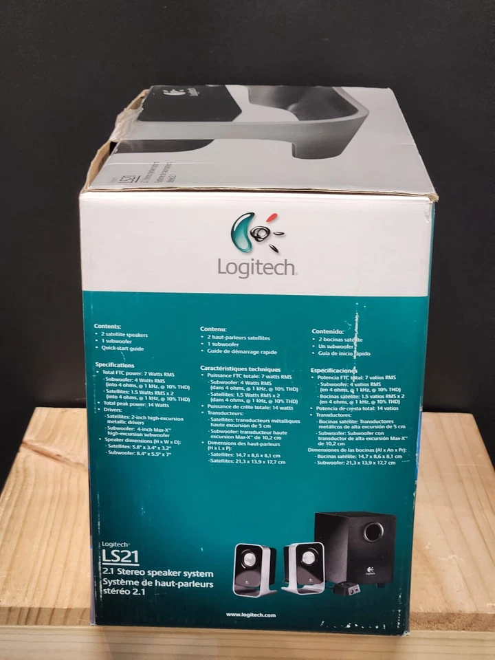 BRAND NEW: LOGITECH LS21 2.0 STEREO SPEAKER SYSTEM - COMPUTER SPEAKERS - Image 3 of 4