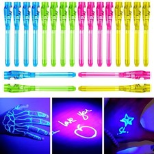30 Pieces Invisible Ink Pen with UV Light Spy Pen Magic Marker Party Favors f...