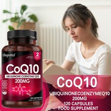 CoQ10 200mg - Ubiquinona Alta Absorción, Salud Cardíaca y Apoyo Energético Celular