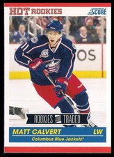 Matt Calvert 2010-11 Score Rookies and Traded Rookie Card!!
