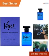 Vigor Pheromone Infused Cologne for Men 1 oz Travel Size Natural Scent
