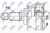 NTY Gelenksatz, Antriebswelle NPZ-BM-020 FüR Mini