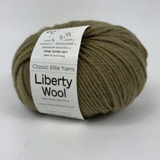 Classic Elite Yarns Liberty Wool Washable Light Worsted DK Green Knit Crochet