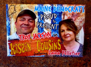 2026 MAINE Democrat TROY JACKSON for US SENATE logo Button JUGATE KISSIN COUSINS