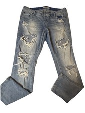 Torrid Distressed Skinny Jeans Women  s Size 12R Light Wash Stretch Denim
