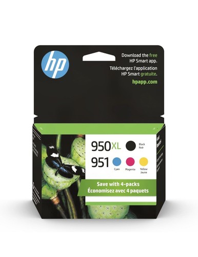 Genuine HP950XL Black 951 Cyan Magenta Yellow Ink Cartridges(C2P01FN) - 第 2/7 張圖片