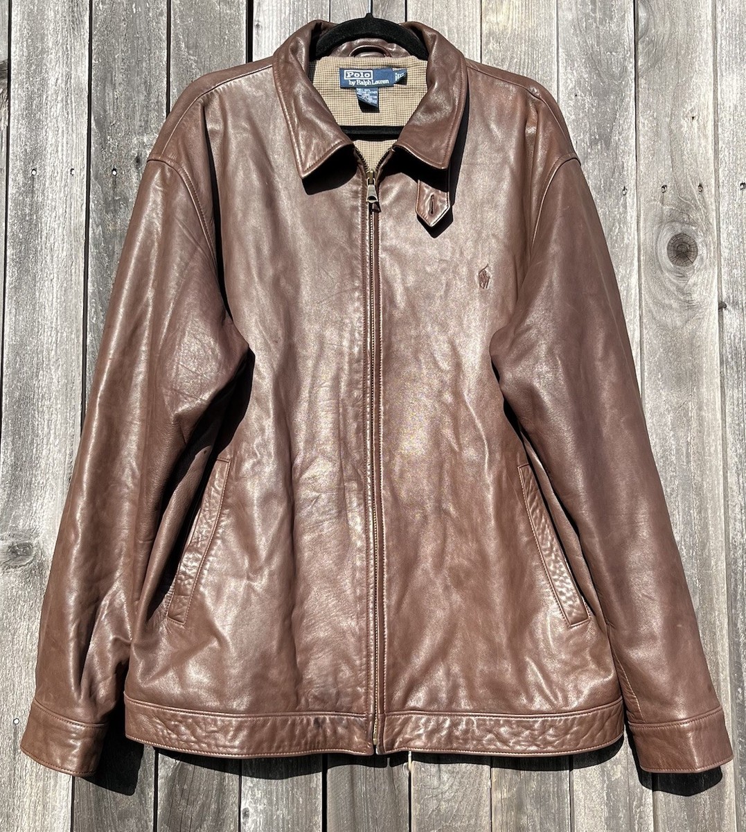 Vintage Polo Ralph Lauren Leather Jacket Bayville Brown Men's XL Vintage Polo Ralph Lauren Leather Jacket Bayville Brown Men's XL