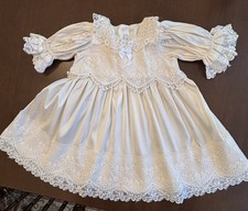 Antique Handmaiden Silk Baptism Christening Gown - 100 Silk - 0-3 Months