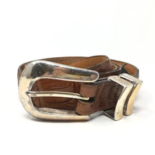 Onyx by Brighton Ranger Belt Mens Size 40 Brown Croc Leather Vintage Made USA