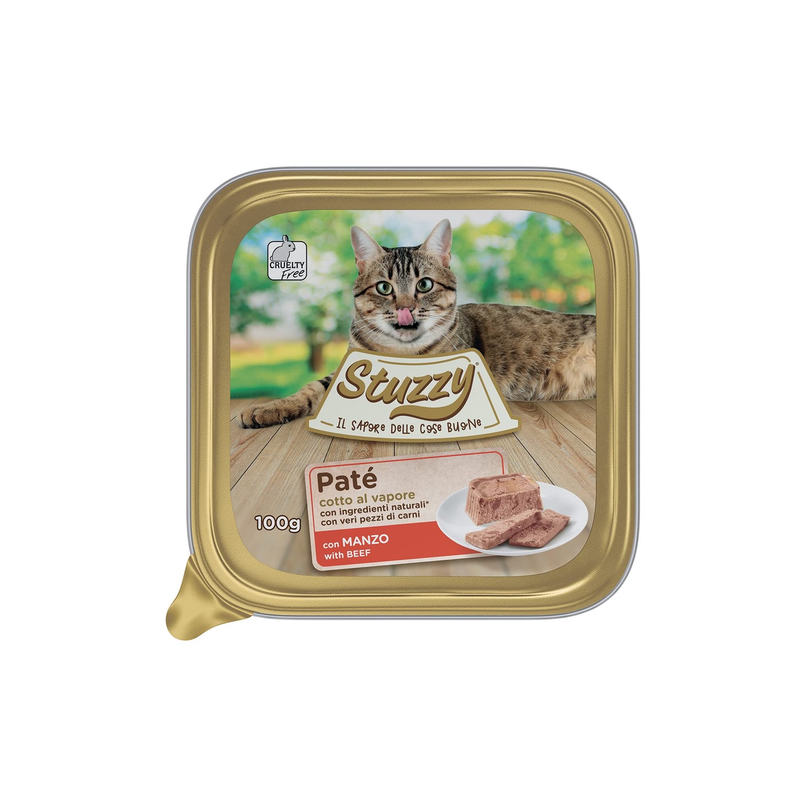 Paté Gourmet Stuzzy Manzo per Gatti | Deliziosa Vaschetta 100g