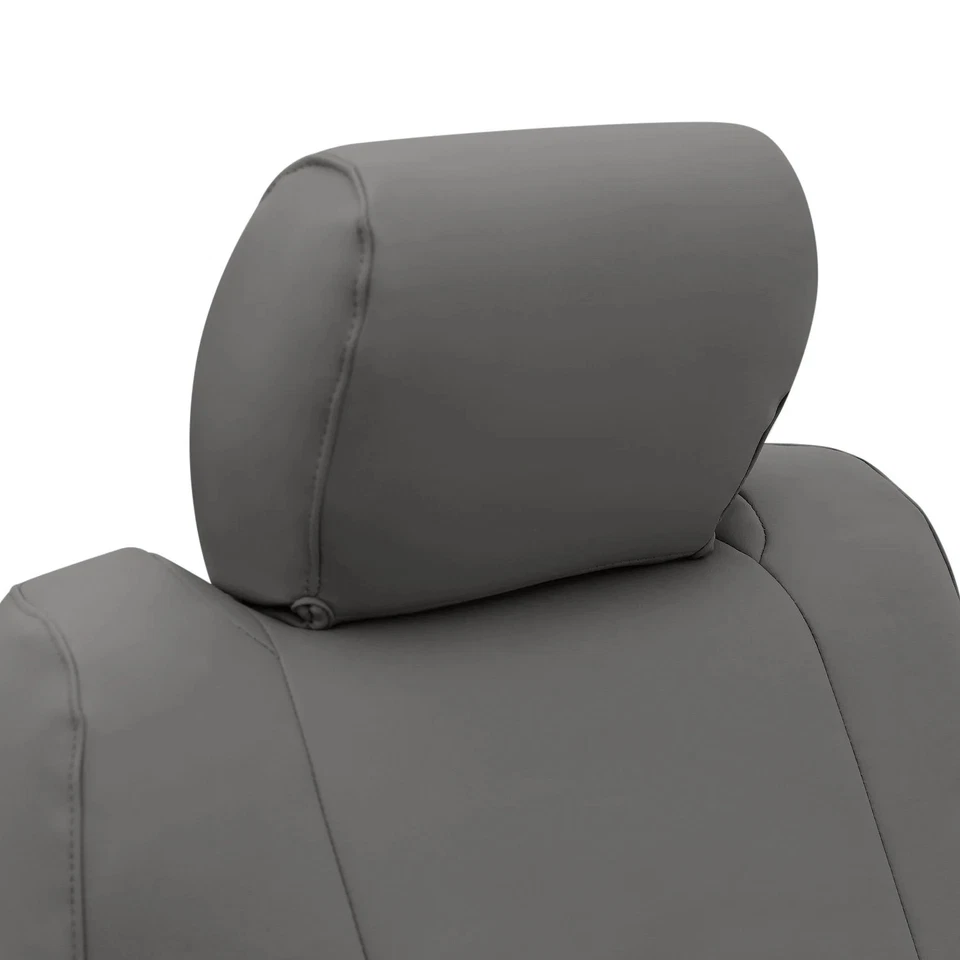 For Lexus LX570 08-11 Premium Leatherette 1st Row Medium Gray Custom Seat Covers - Image 2 of 4
