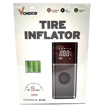 Vondior Portable Dual Power Supply Tire Inflator With Led Lighting