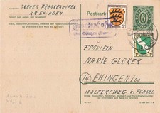 168632) Frz. Zone Frankenhofen &uuml;ber Ehingen (Donau), PHSt. a. GSK P901 + ZF