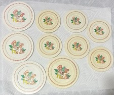 Lot of 10 Vintage 1980s Strawberry Shortcake Plates Saucers for Tea Set Chilton