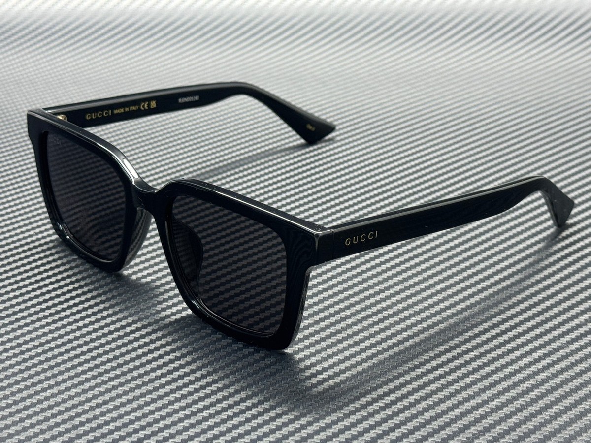 GUCCI GG1582SK 001 Black Grey Men's Large 54 mm Sunglasses | eBay