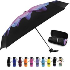 Small Mini Umbrella with Case Light Compact Design Perfect for Travel Lightwe...