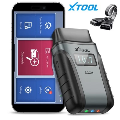 2025 XTOOL A30M Bluetooth Auto Full System Diagnostic Scanner Code Reader &Cable