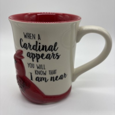 Enesco Our Name is Mud Sculpted Cardinal Bereavement Mug 16oz