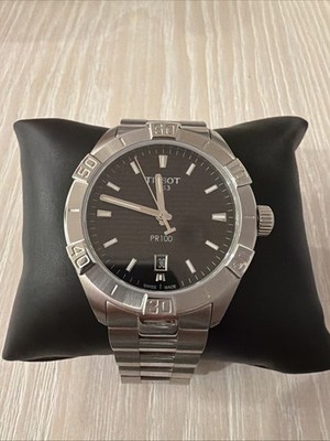 Tissot PR100 T101610A Sport Gent Stainless Steel Black Dial Excellent Condition