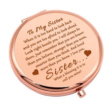 Sisters Gift Sister Friendship Compact Makeup Mirror Bestie Birthday Present