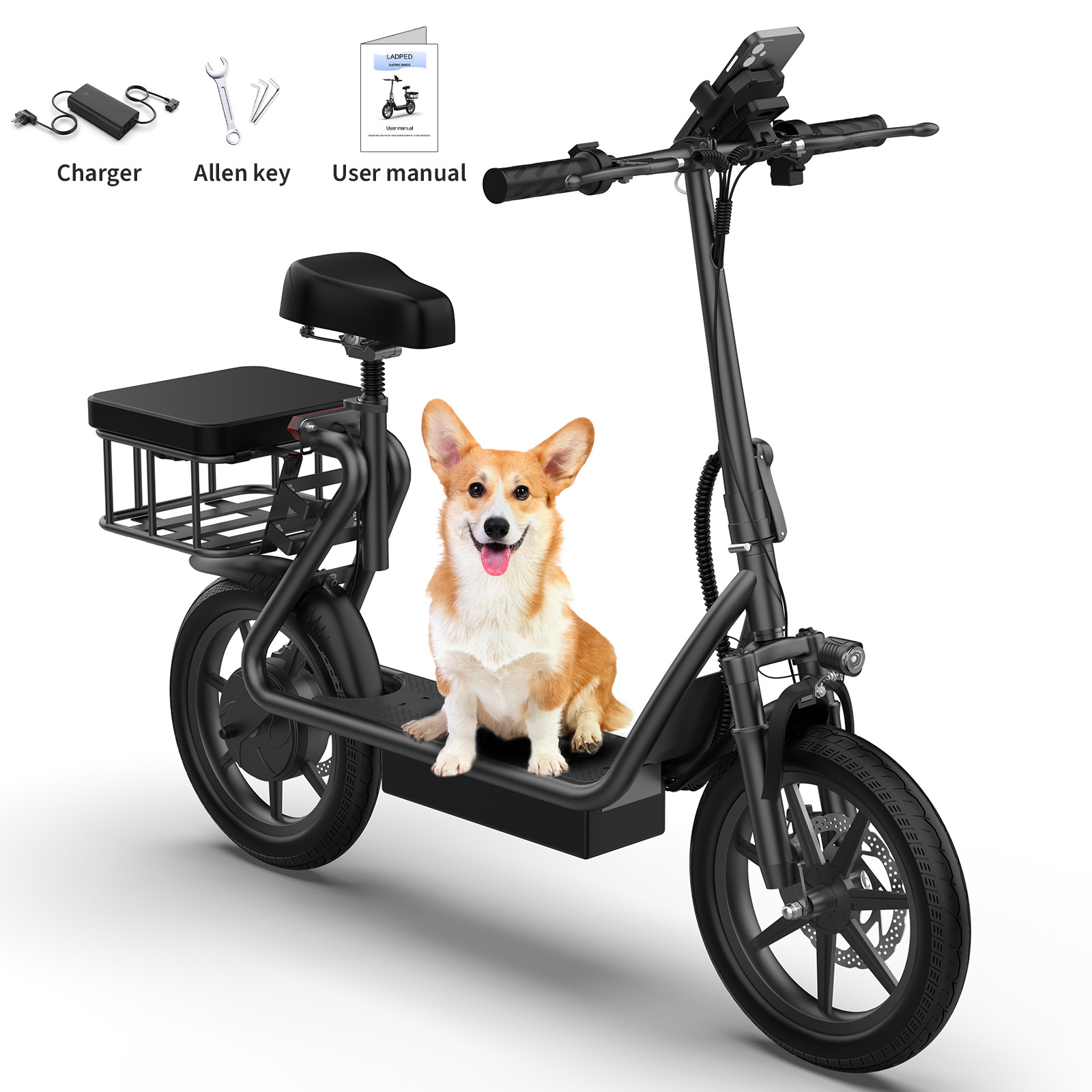 LADPED Electric Scooter Adults/Kids 350W-500W Foldable 19-22
