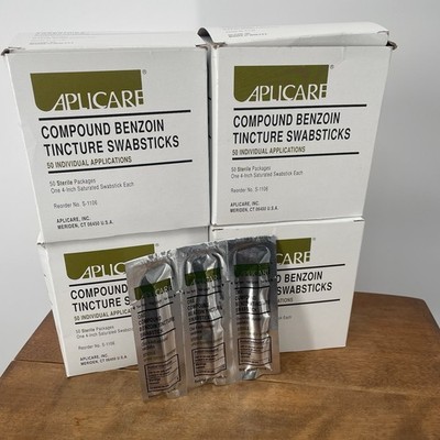 Aplicare Benzoin Tincture Swabstick 196 Single 4  Sterile Swabs Exp 9/24