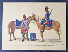 Colonel Dugué Mac Carthy Planche Maison du Roy Cie des Grenadiers à cheval 1745