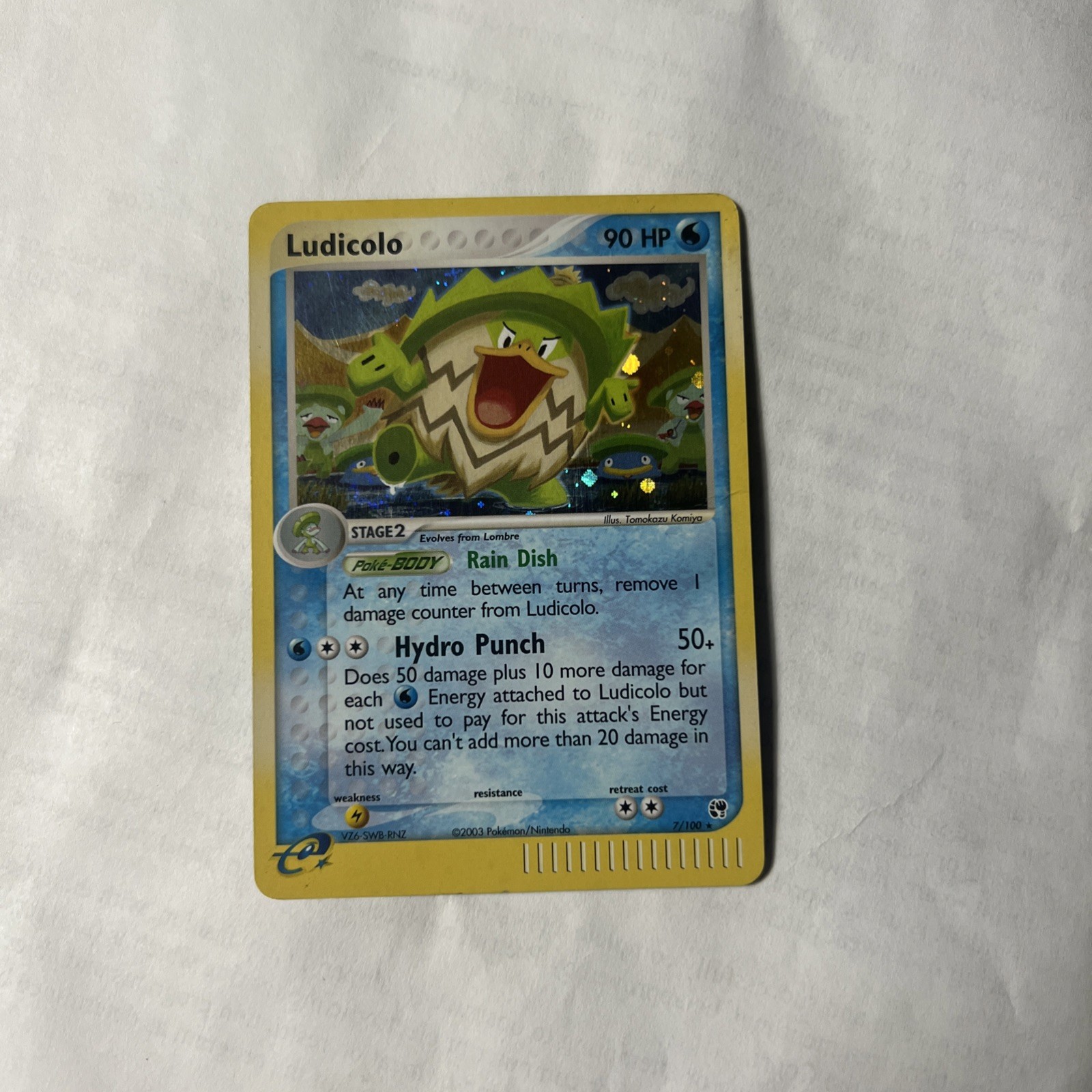 Pokémon TCG Ludicolo EX Sandstorm Holo Rare Card 7/100