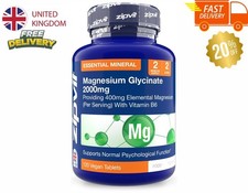 Zipvit Magnesium Glycinate 2000Mg with 400Mg Elemental, plus Vitamin B6, 120 Veg 0.32 per thousand milligrams