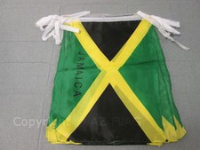 JAMAICA 12 meters BUNTING FLAG 20 flags 18'' x 12'' - JAMAICAN STRING flags 30 x